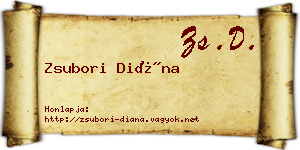 Zsubori Diána névjegykártya
